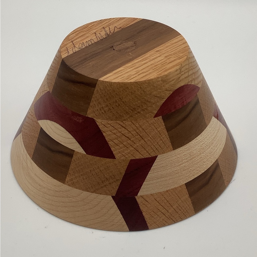 Three Artisan Segmented Wood Bowls - Picture 4 of 11